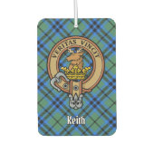 Clan Keith Crest over Tartan Luchtverfrisser (Voorkant)