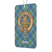 Clan Keith Crest over Tartan Luchtverfrisser (Links)