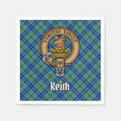 Clan Keith Crest over Tartan Servet (Voorkant)