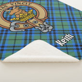 Clan Keith Crest over Tartan Sherpa Deken (3/4)
