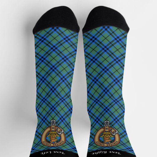 Clan Keith Crest over Tartan Socks Sokken (Top)