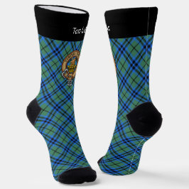 Clan Keith Crest over Tartan Socks Sokken