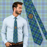 Clan Keith Crest over Tartan Stropdas<br><div class="desc">Clan Keith crest badge omringd door een riem en sluiting over de tartan achtergrond. Aangepaste tekst.</div>