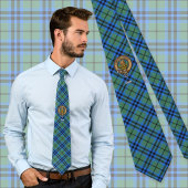 Clan Keith Crest over Tartan Stropdas