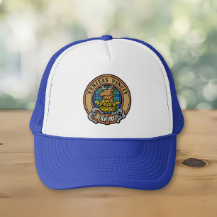 Clan Keith Crest over Tartan Trucker Hat Pet