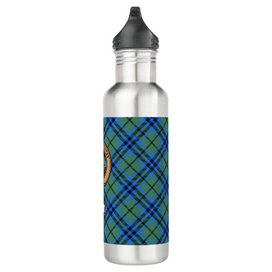 Clan Keith Crest over Tartan Waterfles (Rechts)