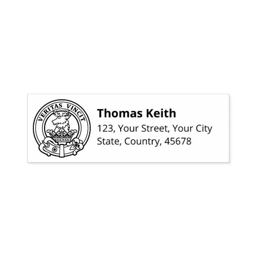 Clan Keith Crest Self-Inking Stamp Zelfinktende Stempel (Design)