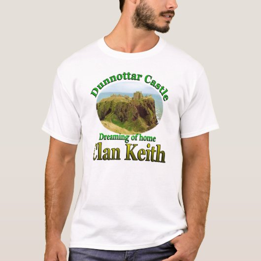 Clan Keith Dreaming of Home Dunnottar Castle T-shirt (Voorkant)