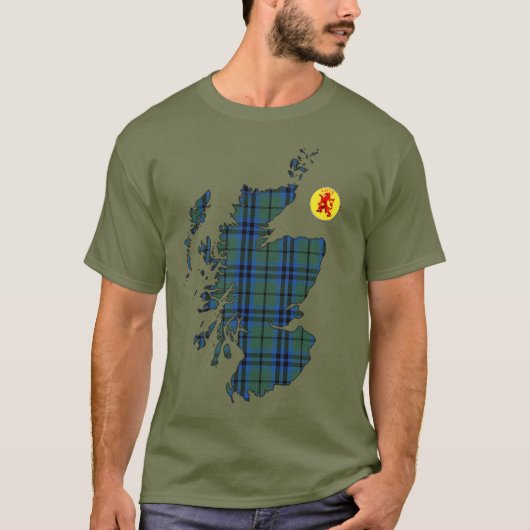 Clan Keith [EDIT] Tartan Kaart T-shirt (Voorkant)