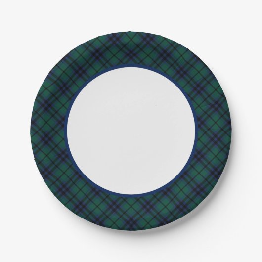 Clan Keith Modern Tartan Border Papieren Bordje (Voorkant)