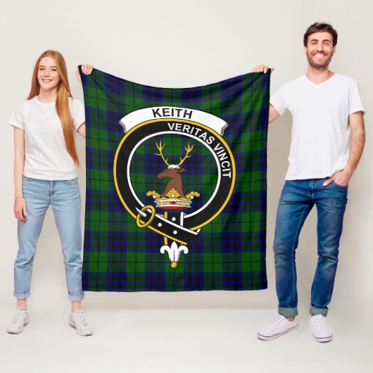 Clan Keith Modern Tartan Pset Fleece Deken (In situ)