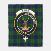 Clan Keith Modern Tartan Pset Fleece Deken (Voorkant)
