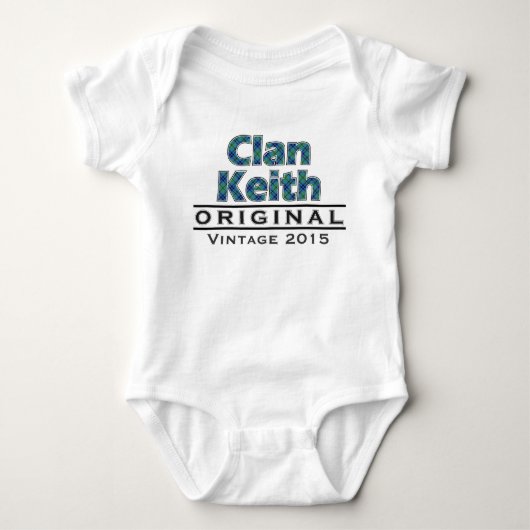 Clan Keith past uw geboortejaar aan Romper (Voorkant)