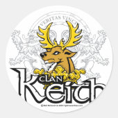 Clan Keith Ronde Sticker (Voorkant)