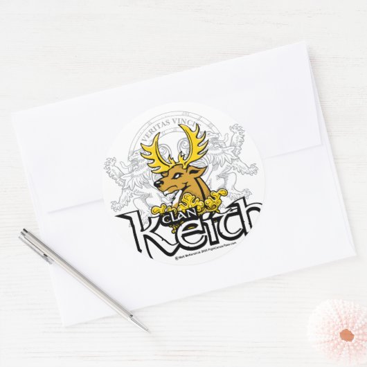 Clan Keith Ronde Sticker (Envelop)
