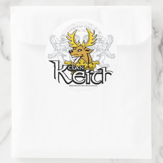 Clan Keith Ronde Sticker (Tas)