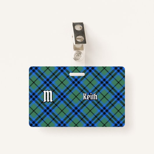 Clan Keith Tartan Badge (Voorkant met clip)