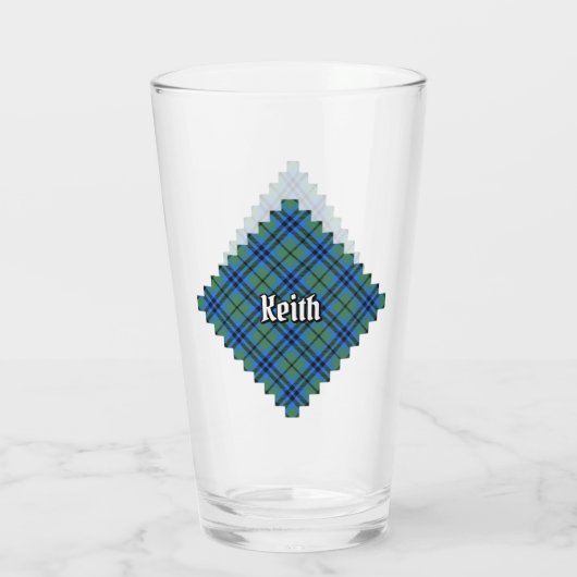 Clan Keith Tartan Glass Glas (Achterkant)