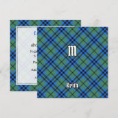 Clan Keith Tartan Kaart (Voorkant / Achterkant)