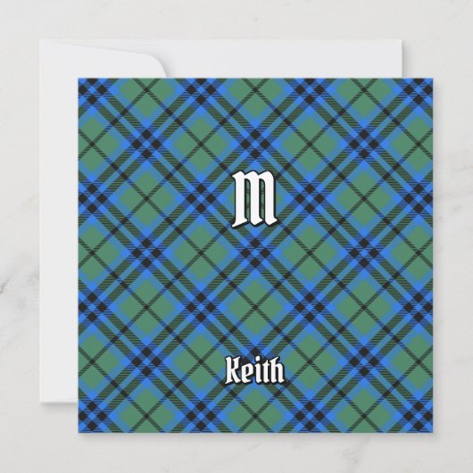 Clan Keith Tartan Kaart (Voorkant)