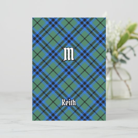 Clan Keith Tartan Kaart (Staand voorkant)