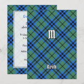 Clan Keith Tartan Kaart (Voorkant / Achterkant)