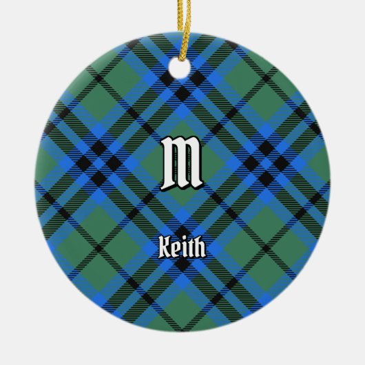 Clan Keith Tartan Keramisch Ornament (Voorkant)