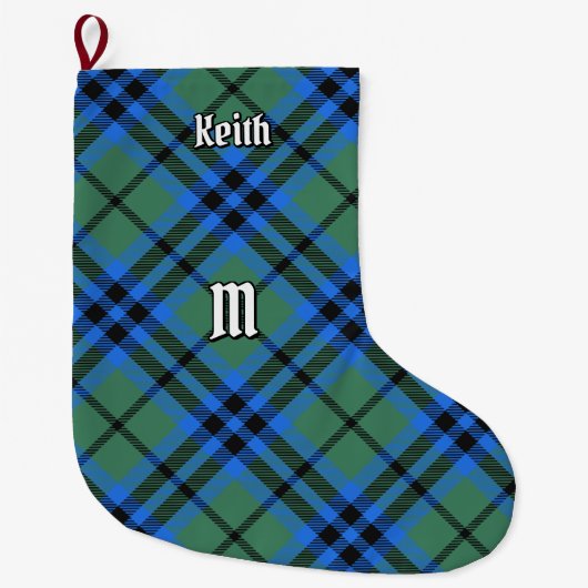 Clan Keith Tartan Kerststop Grote Kerstsok (Voorkant)