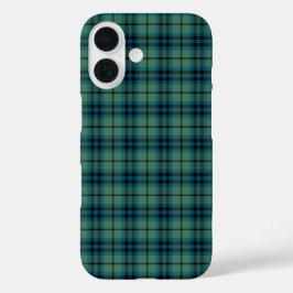 Clan Keith Tartan Light Green en Blue Pset iPhone 16 Hoesje