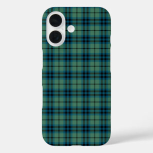 Clan Keith Tartan Light Green en Blue Pset iPhone 16 Hoesje