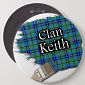 Clan Keith Tartan Paint Brush Ronde Button 6,0 Cm (Voorkant /achterkant)