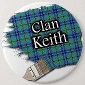Clan Keith Tartan Paint Brush Ronde Button 6,0 Cm (Voorkant)