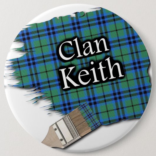 Clan Keith Tartan Paint Brush Ronde Button 6,0 Cm (Voorkant)
