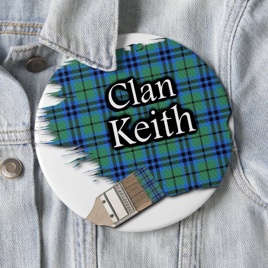 Clan Keith Tartan Paint Brush Ronde Button 6,0 Cm (In situ)