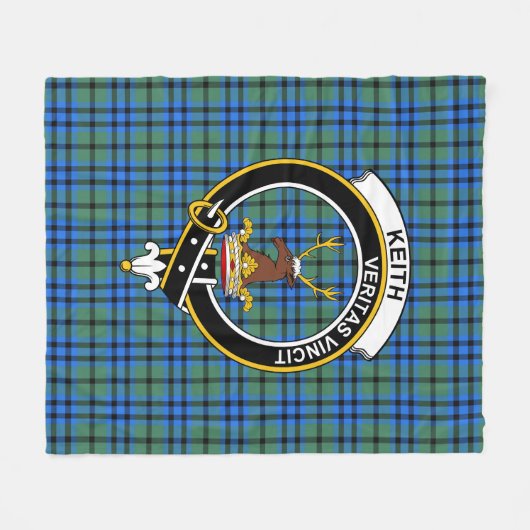 Clan Keith Tartan Pset Fleece Deken (Voorkant (Horizontaal))