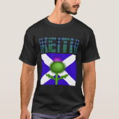 Clan Keith Tartan Schotse familienaam Scotland PR T-shirt (Voorkant)