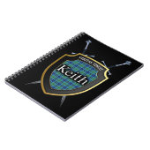 Clan Keith Tartan Shield & Swords Notitieboek (Linkerzijde)