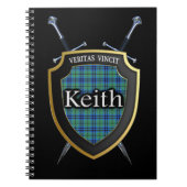 Clan Keith Tartan Shield & Swords Notitieboek (Voorkant)
