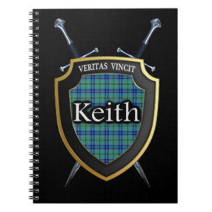 Clan Keith Tartan Shield & Swords Notitieboek