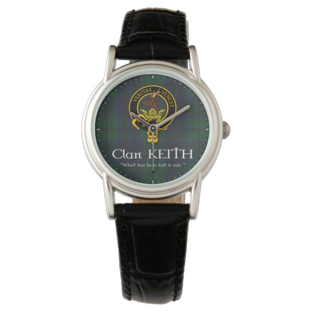 Clan Keith "verloren" kuif & tartan horloge (Voorkant)