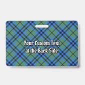 Clan Keith-wapen over tartan Badge (Achterkant)