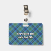 Clan Keith-wapen over tartan Badge (Achterkant met clip)