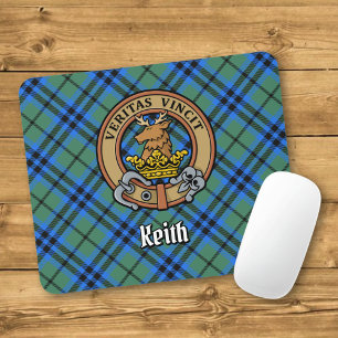 Clan Keith Wapen over Tartan Muismat
