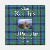Clan Keith's oude Dunnottar Coffee Co. Magneet (Voorkant)