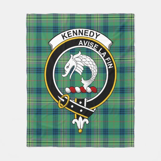 Clan Kennedy Ancient Tartan Pset Fleece Deken (Voorkant)