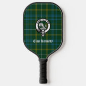 Clan Kennedy Crest Badge & Tartan Pickleball Paddle (Voorkant)