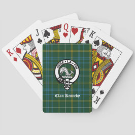 Clan Kennedy Crest Badge & Tartan Pokerkaarten