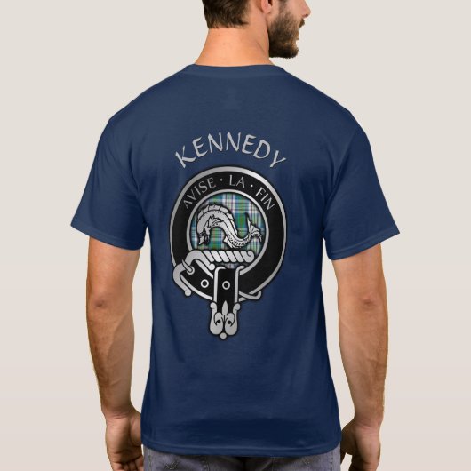 Clan Kennedy Crest & Dress Tartan T-shirt (Achterkant)