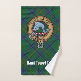 Clan Kennedy Crest over Tartan Bad Handdoek