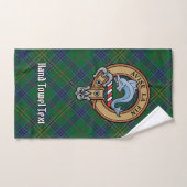 Clan Kennedy Crest over Tartan Bad Handdoek (Handdoek)